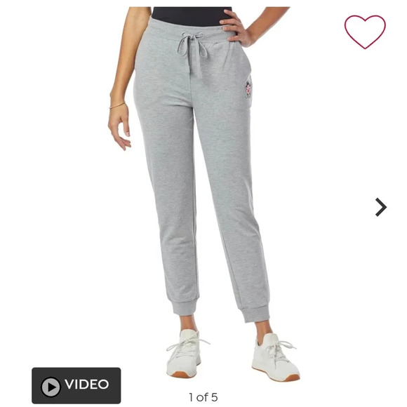 Badgley Mischka Plus Size's Terry Jogger in Blush, Gray, and Black - Picture 1 of 6